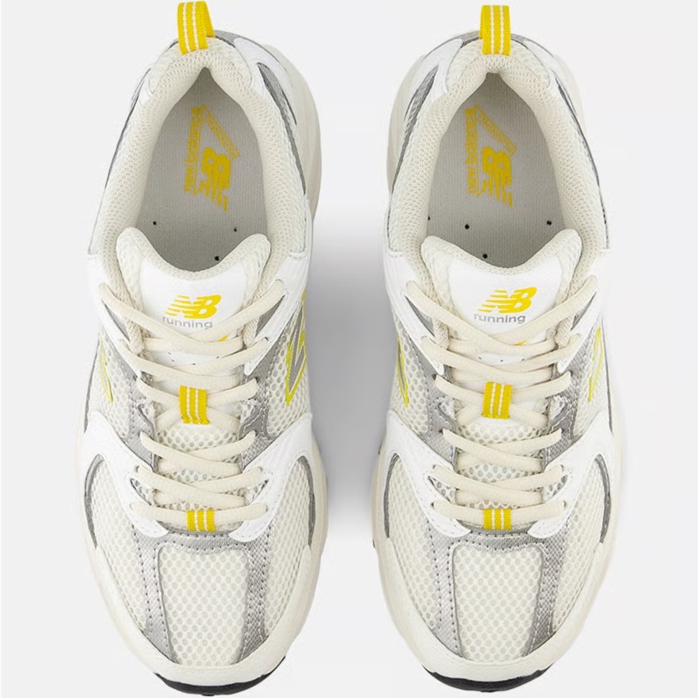 New Balance Cream and Yellow Athletic Shoes